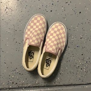 pink checkered vans
